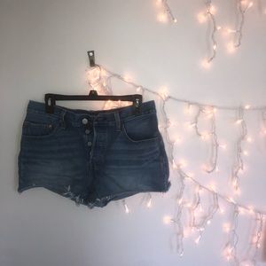 levi’s dark denim shorts
